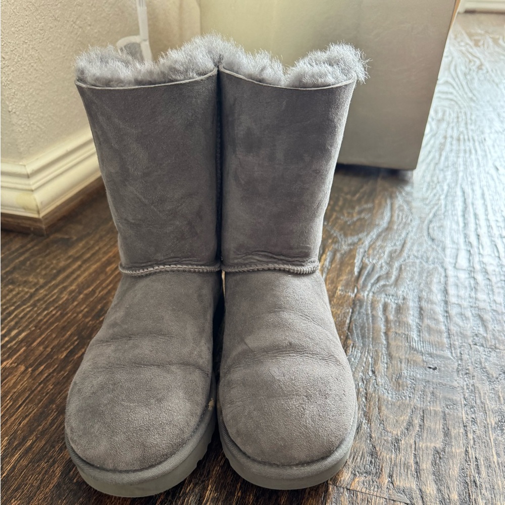Cozy Gray Suede Boots